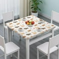 thumbnail image 3 of Dog Love Rainbow Square Fitted Tablecloth with Elastic Edge,Square Table Cover,Washable Elastic Table Cover for Home Kitchen Party Decor 34"x34", 3 of 6