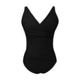 thumbnail image 4 of Women's Retro Ruffled Push Up Swimsuit - Ruched Tummy Control Swimwear for Beach/Vacation, 4 of 4