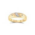 thumbnail image 3 of 14kt Yellow Gold His Hers Round Diamond Cross Matching Wedding Set 1/5 Cttw, 3 of 5