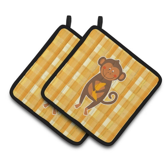 Caroline's Treasures Monkey Business Pair of Pot Holders