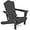 Grey, variant on SONGMY Folding Adirondack Chair, HDPE All-Weather Patio Chairs, Wooden Textured Lawn Chair for Poolside, Backyard, Deck, Fire Pit, Yellow