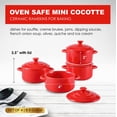 thumbnail image 2 of Bruntmor 8Oz Oven Safe Mini Cocotte Ceramic Ramekins For Baking Mini Casserole, 2 of 9