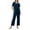 01-Dark Blue, variant on Unisex Bedridden Patient Clothing,Easy to Wear and Take Off, Modal,for Bedridden Patients,The Elderly,Fractures