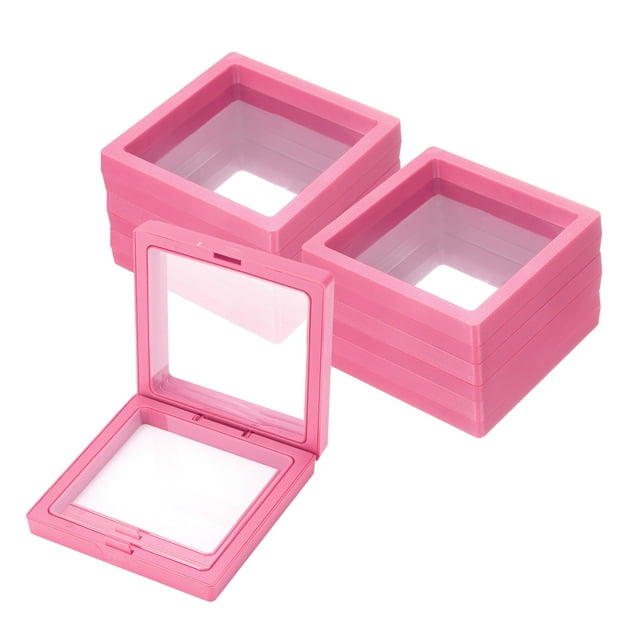Uxcell 30 Pcs Caja de Almacenamiento para Uñas Postizas, Caja Organizadora para Exhibición de Uñas, Suministros para Almacenamiento en el Hogar, Rosa Roja