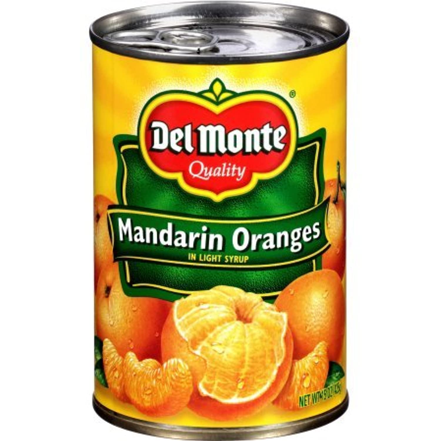 2 Cans Of Del Monte Mandarin Oranges Whole Segments In Light Syrup, 15