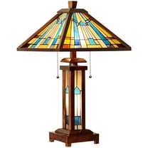 Tiffany Lamp Stained Glass Table Lamp 16x16x24 Inches 3-Light Style ...