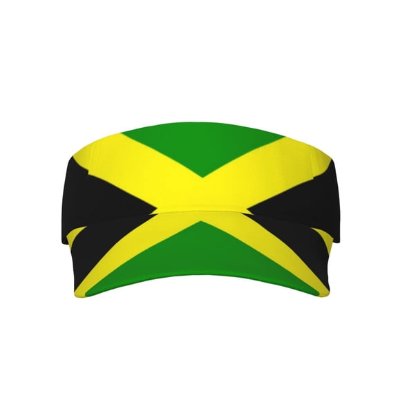 Jamaican Flag Visor Hats Adjustable Beach Sun Visors Sports Outdoor Visor For Women Men