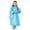Blue, variant on Mifelio Rain Ponchos for Kids Boy's and Girl's Long Windproof and Rainproof Hooded Coat Button Top Kids Ponchos Blue L