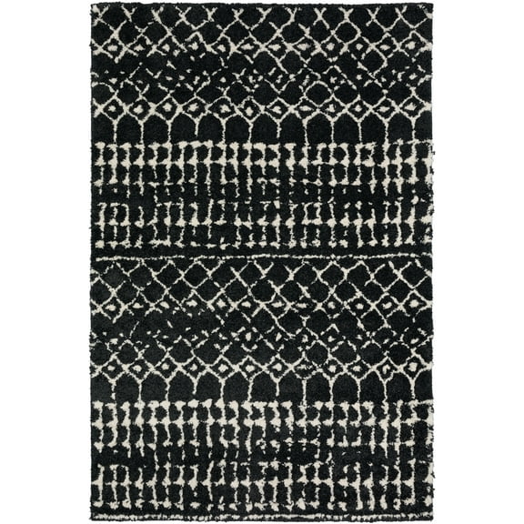 Berkley Acolyte Area Rug MQ2 Mq2 Midnight Midnight Diagonals Banded 3' 3" x 5' 1" Rectangle