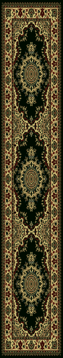 thumbnail image 2 of Radici Usa Castello Area Rug 1191 Black Medallion Floral 2' 2" x 7' 7" Rectangle, 2 of 2