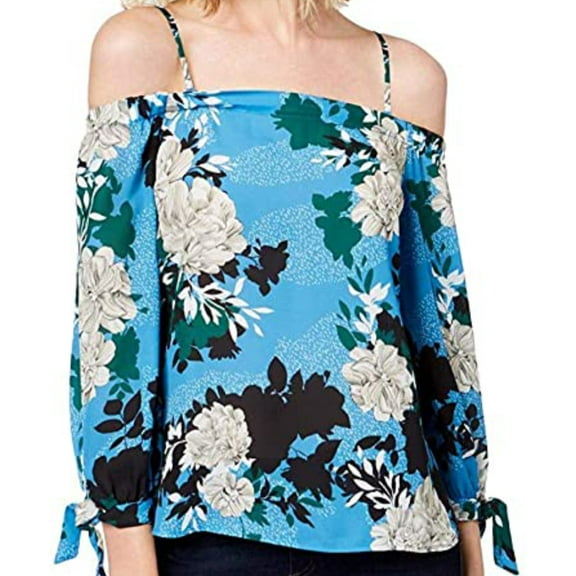 allbrand365 designer INC International Concepts Womens Off-The-Shoulder Floral Casual Top