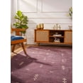 thumbnail image 4 of Rugsotic Carpets Handmade Rugs Hand Knotted Loom Rectangle 3'x5' Purple Wool for Indoor Use, 4 of 15