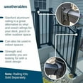 thumbnail image 6 of Weatherables Stanford Railing Brackets – Aluminum Indoor & Outdoor Straight Railing Brackets, Made with Durable & Low-Maintenance Black Textured Powder-Coat Finish, 6 of 7