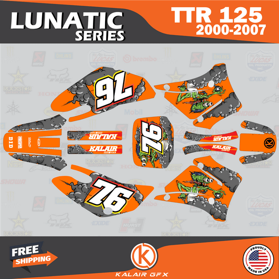 Kalair GFX Graphics Kit for Yamaha TTR125 (2000-2007) Lunatic Series