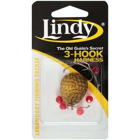 UPC: 0025787127184 | Lindy Old Guides Secret Harness Fishing Lure Rig Hammered Brass 36 in.