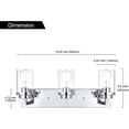 thumbnail image 2 of Modern Vanity Lights for Bathroom, 3-Lights Wall Light Fixture with Clear Glass Shade, Chrome Bathroom Lights Over Mirror Wall Sconces for Sink Cabinet Dressing Table, 2 of 5