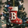 thumbnail image 4 of hengsof 26-Letter Acrylic Christmas Stocking-Style Ornaments Hanging Decor for Tree Branches Holiday Gifts Home Festive Accents Perfect for Christmas, 4 of 5