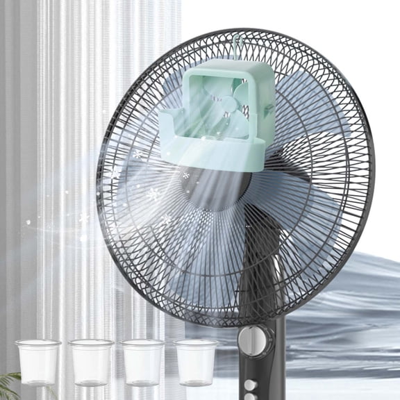 Cooling Fan Ice Attachment, Hangable Ice Box Cup Cooler, Portable Air Cooling Device, Fan Accessory, Home Office Bedroom Outdoor Use Balcony Festival Patio Outdoor Tent