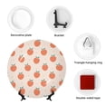 thumbnail image 4 of Daiia Orange Peach Printed Pattern Ceramic Plate Dinner Plates Bone China Decorative Plates with Display Stand Art Ceramic Ornaments for Wall Hanging Decoration-7in, 4 of 6