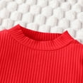 thumbnail image 6 of Kwasome Baby Girl Clothes Long Sleeve Christmas Ribbed Romper Bodysuit Plaid Bottoms Pants Outfits Elegance Outfits Red 6-9 Months, 6 of 9