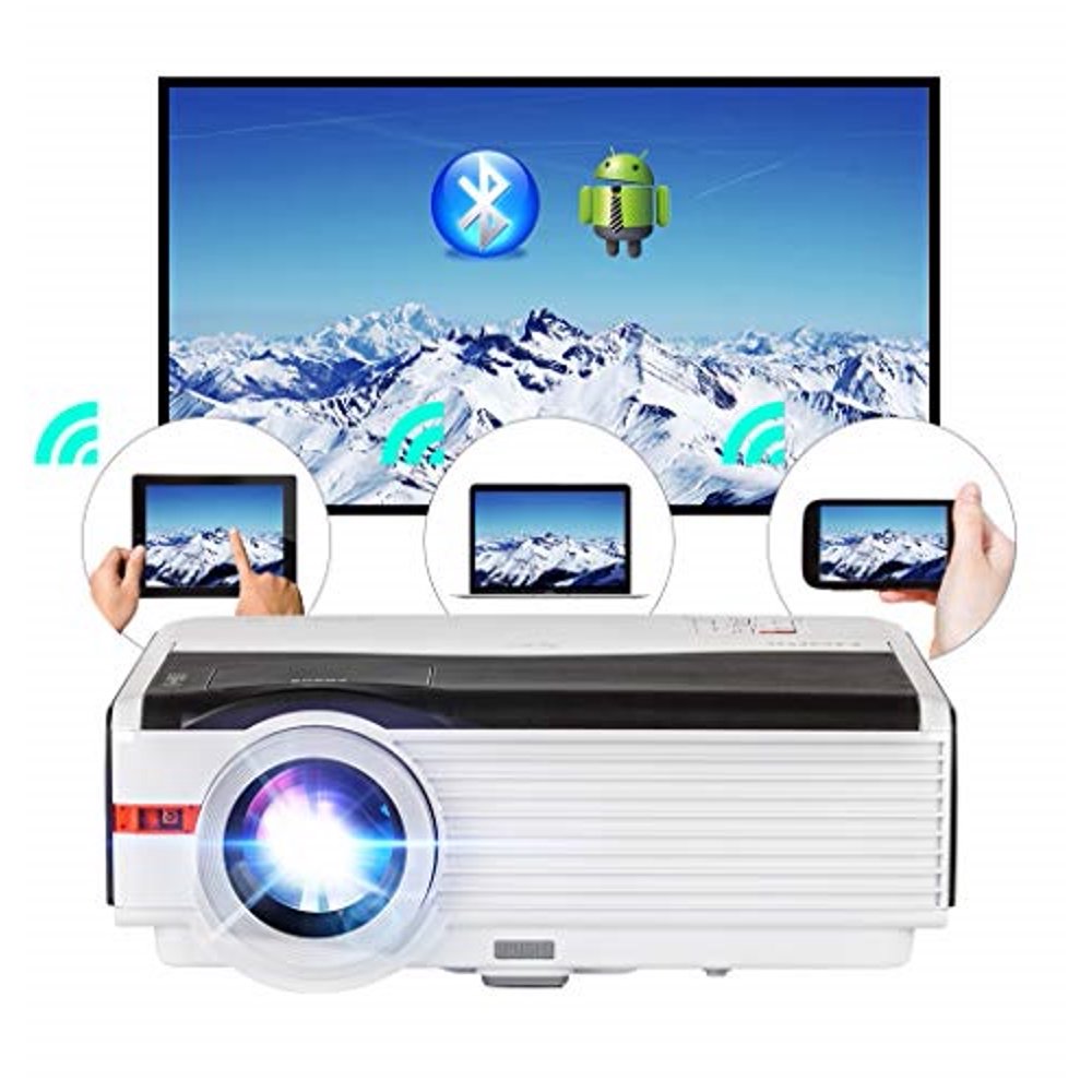 hd bluetooth wireless projector hdmi 5000 lux 1080p smart multimedia