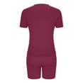 thumbnail image 5 of MSJUHEG Two Piece Short Set for Women Womens Pajama Sets Shorts 2 Piece Short Sets for Women Workout Sets for Women Short Set Sleep Sets for Women Two Piece Summer Sets for Women Wine L, 5 of 6