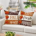 thumbnail image 4 of Colorlife Happy Fall Y'All Floral Throw Pillow Covers, Autumn Thank & Blessed Fall Flower Decorations, Halloween Pillowcase (1Pc, Polyester, C), 4 of 5
