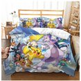 thumbnail image 1 of Juego de ropa de cama de Pokémon para niños, estampado 3D, figura de Anime, Pikachu, decoración familiar periférica, funda textil cálida para el hogar, juego de ropa de cama, 1 of 4