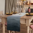 thumbnail image 2 of Table Runners 70 Inches Long Dress Scarves, Grey Coastal Wave Farmhouse Coffee/Dining/Kitchen Table Decor, Holiday Table Runner, Summer Ocean Nautical Beach Ombre 13x70 Inch, 2 of 9