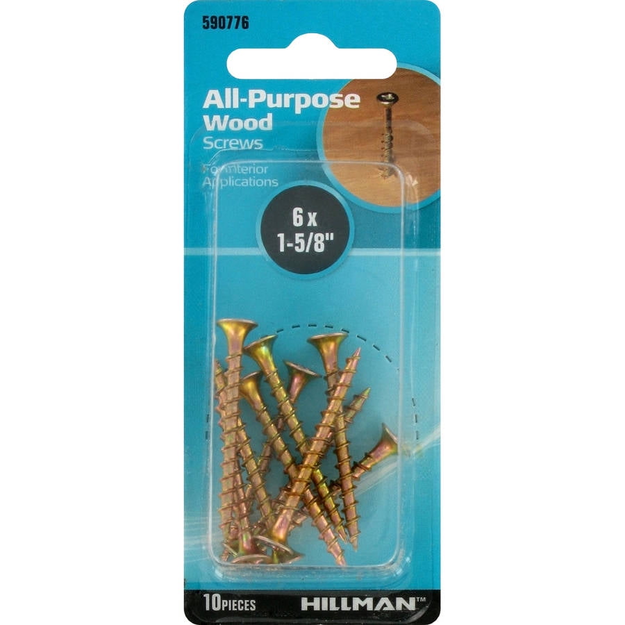 Zinc and Yellow Dichromate Phillips All Purpose Screws (6 x 15/8 in