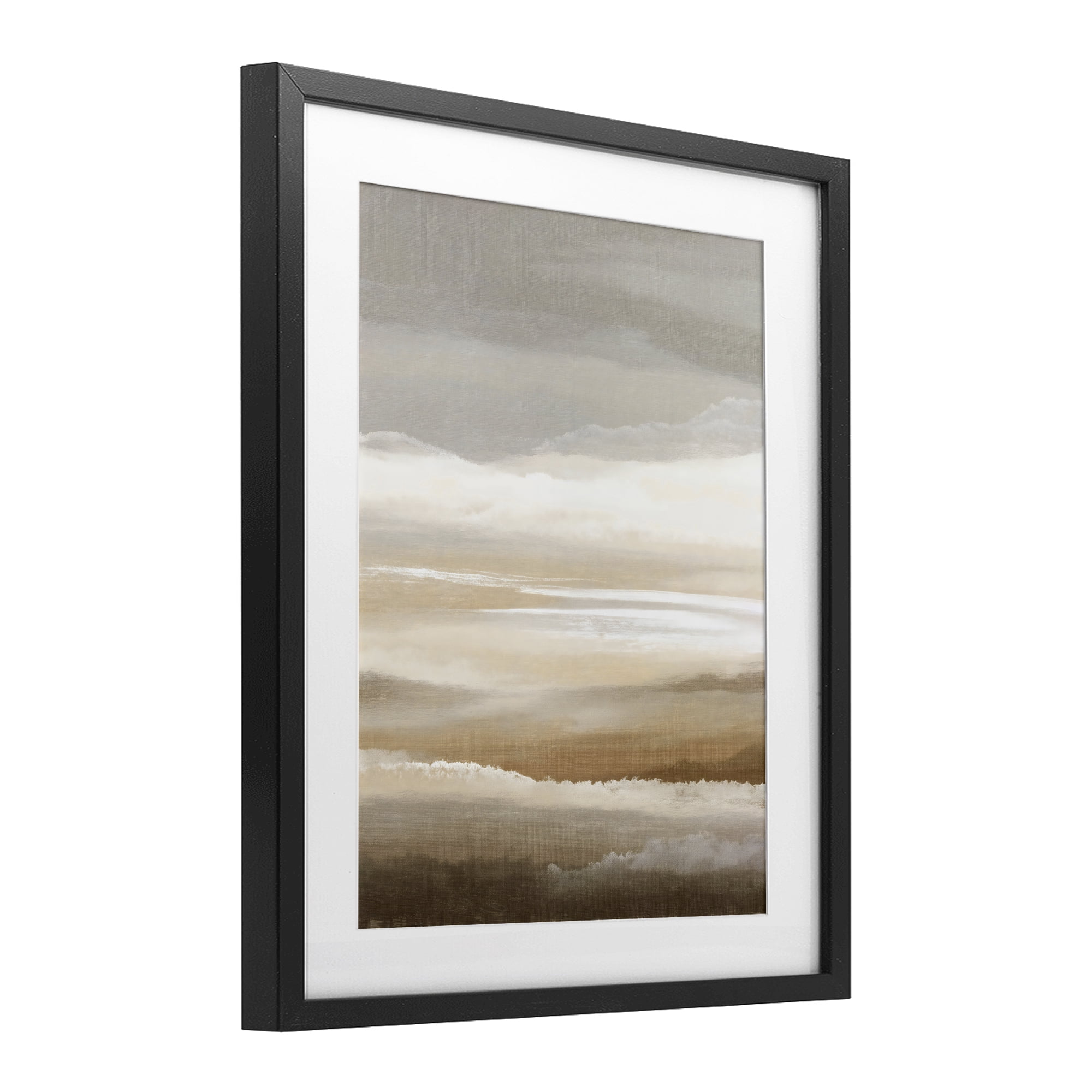 Stupell Industries The Horizon Serene Cloud Layers Black Framed Print Under Glass, design by Ink Drop Loft