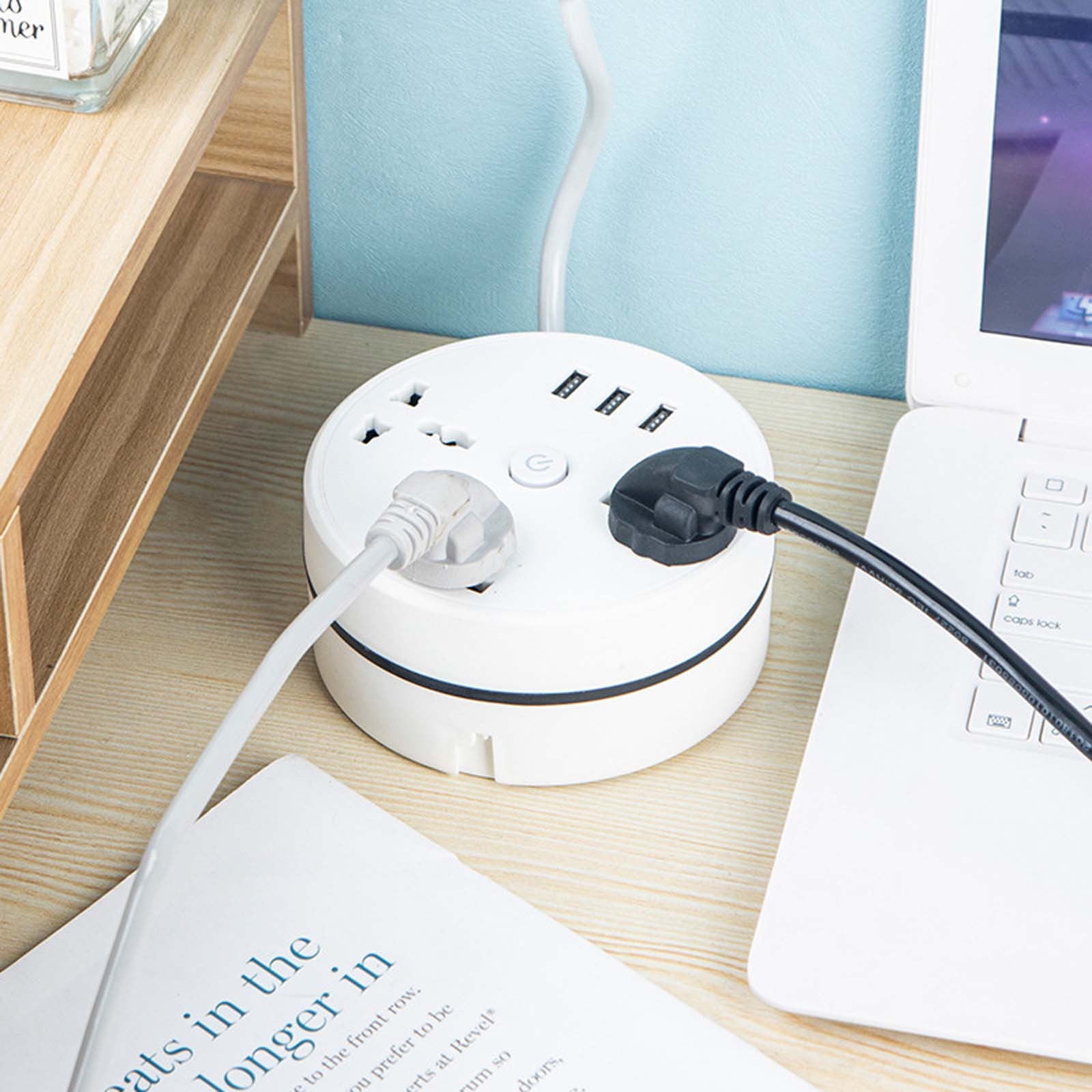 3 Packs Universal Travel Power Strip with 3 Outlets & 3 USB Ports 6.7ft Extension Cord Surge Protector for Home Office Hotel Dorm Compact Portable Charging Station