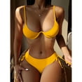 thumbnail image 2 of Babysbule Womens Swimsuits Women's High Waist Drawstring Bikini Split Swimsuit, 2 of 9