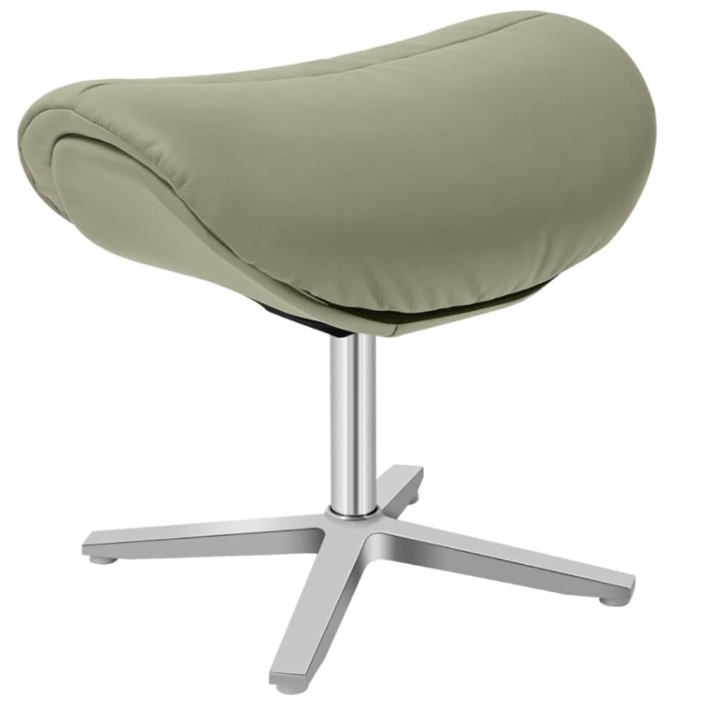 Finihen Leather Soft Upholstered Recliner with Ottoman Footrest, 360° Swivel Leather Lounge Chair with Ottoman and Aluminum Alloy Base, for Living Room, Bedroom, Gray Finihen Leather Soft Upholstered Recliner with Ottoman Footrest, 360° Swivel Leather Lounge Chair with Ottoman and Aluminum Alloy Base, for Living Room, Bedroom, Gray