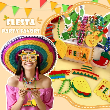 Ayieyill 24PCS Cinco De Mayo Fiesta Decorations- Mexico Fiesta Decoration Mexican Decorations Pinatas Themed Party Supplies