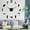Black,37inch, variant on Beard Style Barber Shop Large Size Wall Clock Male Hairstyle Mustache Bearded Man Barber Tools Decorative DIY Giant Wall Watch (Silver、27inch)