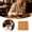 A-Khaki2, variant on Square Cork Coasters, Absorbent Heat Resistant Drink Mats for Coffee , Non- Tabletop Protection for Home Bar Kitchen