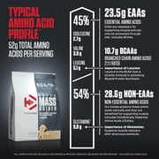 Dymatize Super Mass Gainer, High Protein & Carb Blend, Gourmet Vanilla, 52g Protein/Serving, 12 Lb