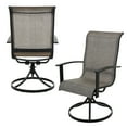 thumbnail image 4 of Grand Patio Outdoor Swivel Dining Arm Chairs - Set of 2, Metal Frame, Mixed Coffee, 4 of 8