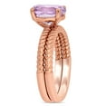 thumbnail image 3 of Everly Women's Amethyst 14k Rose Gold Bridal Set, 3 of 8