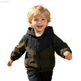thumbnail image 2 of Liyamei Kids Lightweight Hooded Patchwork Jacket with Zipper for Fall Windproof Wear Size 4-5 Years, 2 of 7
