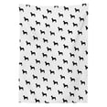thumbnail image 3 of Ambesonne Dog Lover Tablecloth Rectangular Table Cover, Pet Canine Silhouette, 52"x70", Black White, 3 of 4