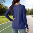 thumbnail image 4 of ATENAR Sun Shirt for Women UPF 50+ Crew Neck Solid Color Swim Workout Tops Fishing Shirts Navy L, 4 of 9
