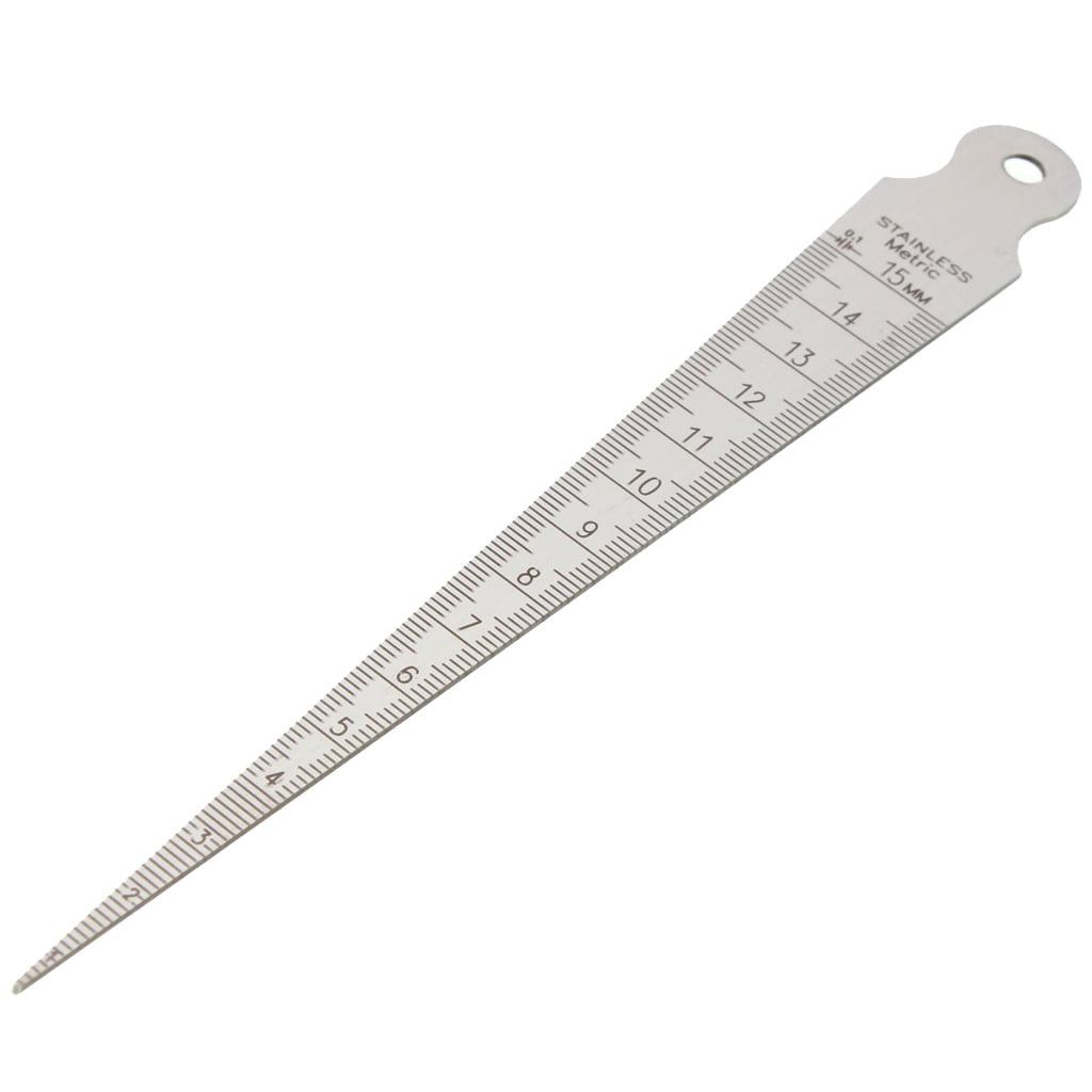 Wedge Gauge Hole-Diameter Ruler Taper Gap Measurement 30-45mm Dual Side 