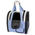 thumbnail image 3 of Large Capacity Pet Backpack for Cat, Small Dog, Breathable, Portable, Durable, Nylon Material, Shoulder and Hand Straps, Multiple Pockets, Ideal for Outdoor, 3 of 8