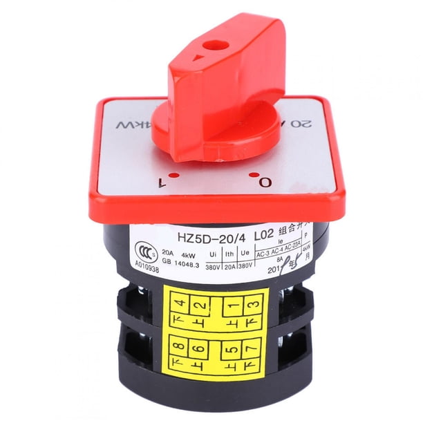 Interruptor selector de cambio, 380 V, 20 A, 4 KW, interruptor de leva de 3 posiciones, selector de cambio de generador, innovación moderna