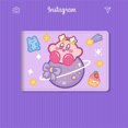 thumbnail image 1 of Kirby Animation Games Peripheral Toys Badge Protector Lunch ID Card Holder Lovely Cute Personalized Gift, 1 of 1