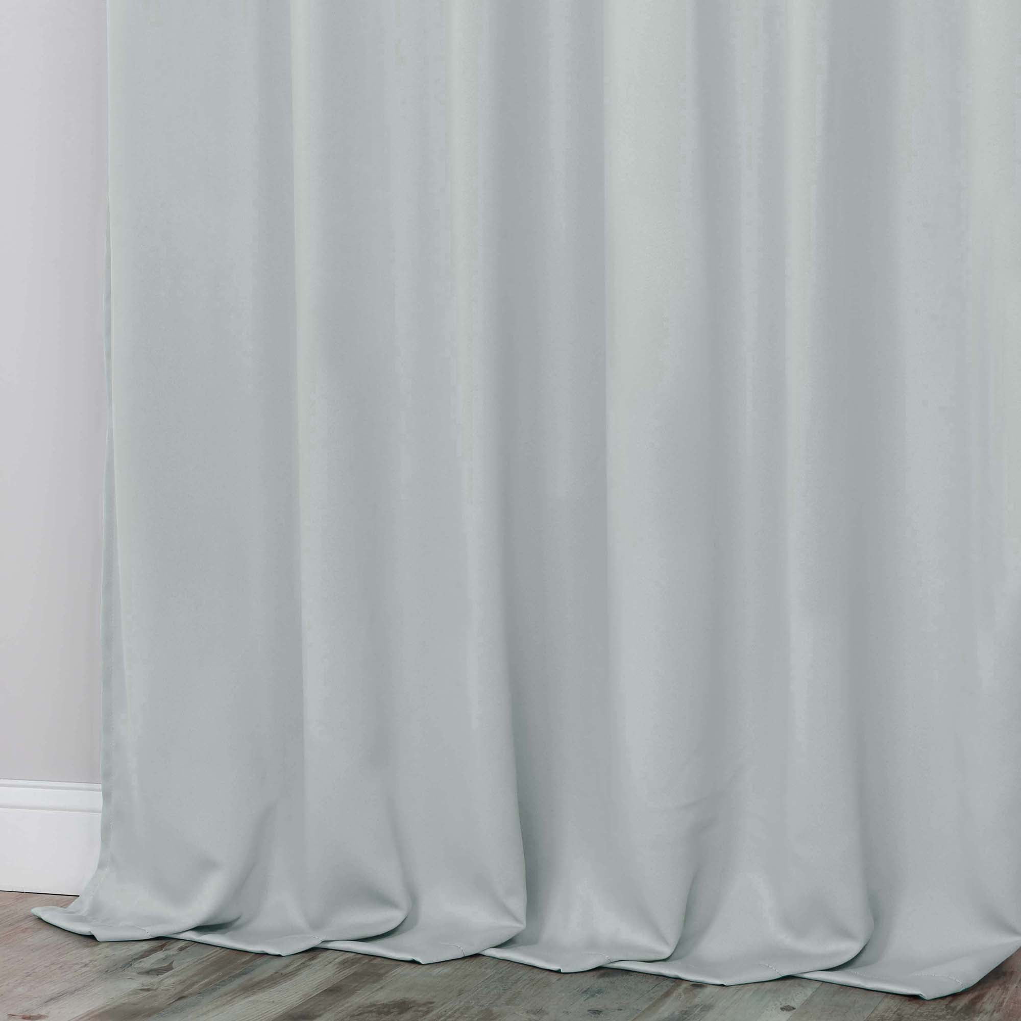 Superior Blackout Solid Light Filtering Grommet Curtain Panel Set, 52" x 120", Stone Blue
