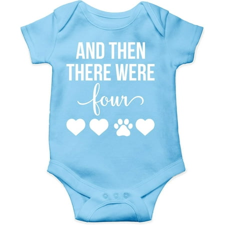 

And Then There Were Four Baby Bodysuit Cute Newborn Boy Outfit Funny Baby Romper Girl Clothes