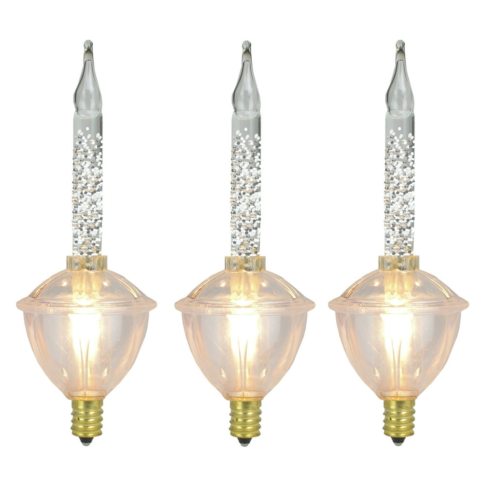 Pack of 3 Clear C7 Retro Bubble Light Replacement Christmas Bulbs